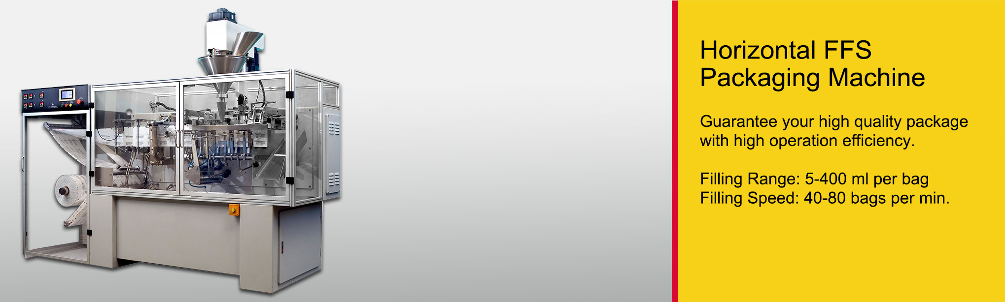 آلة أفقية للتشكيل والتعبئة والختم — معدات Time Rolling